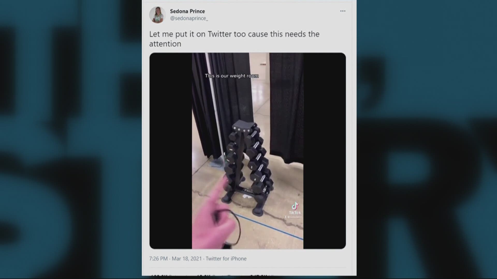 UO women getting huge support after a tiktok video comparing weight rooms went viral.