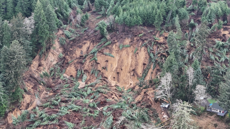 Highway 229, closed by landslide, not expected to reopen for 'years,' ODOT says