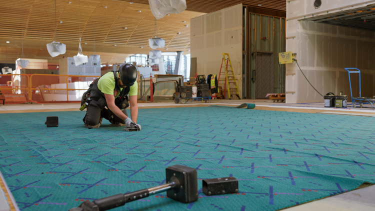 1,000 square feet of iconic PDX carpet rolled out in main airport terminal