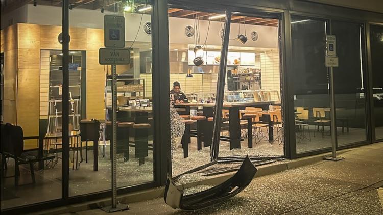 Driver crashes into Wood Village Chipotle in what deputies call intentional act