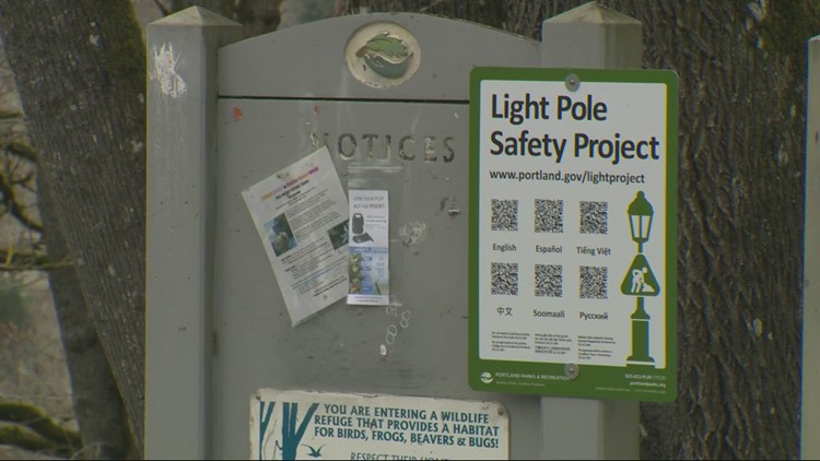 City of Portland to remove hundreds of lampposts from parks due to safety issues