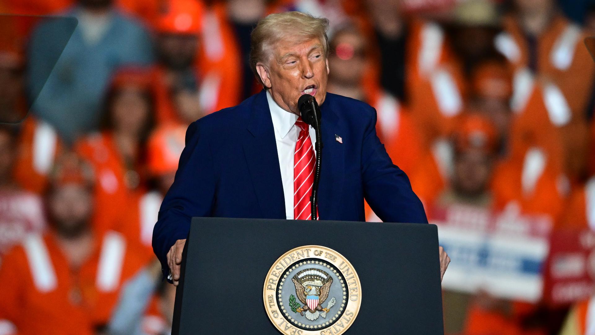 10tv.com - MICHELLE L. PRICE and MARC LEVY (Associated Press) - Trump tells US steelworkers he's going to double tariffs on foreign steel from 25% to 50%