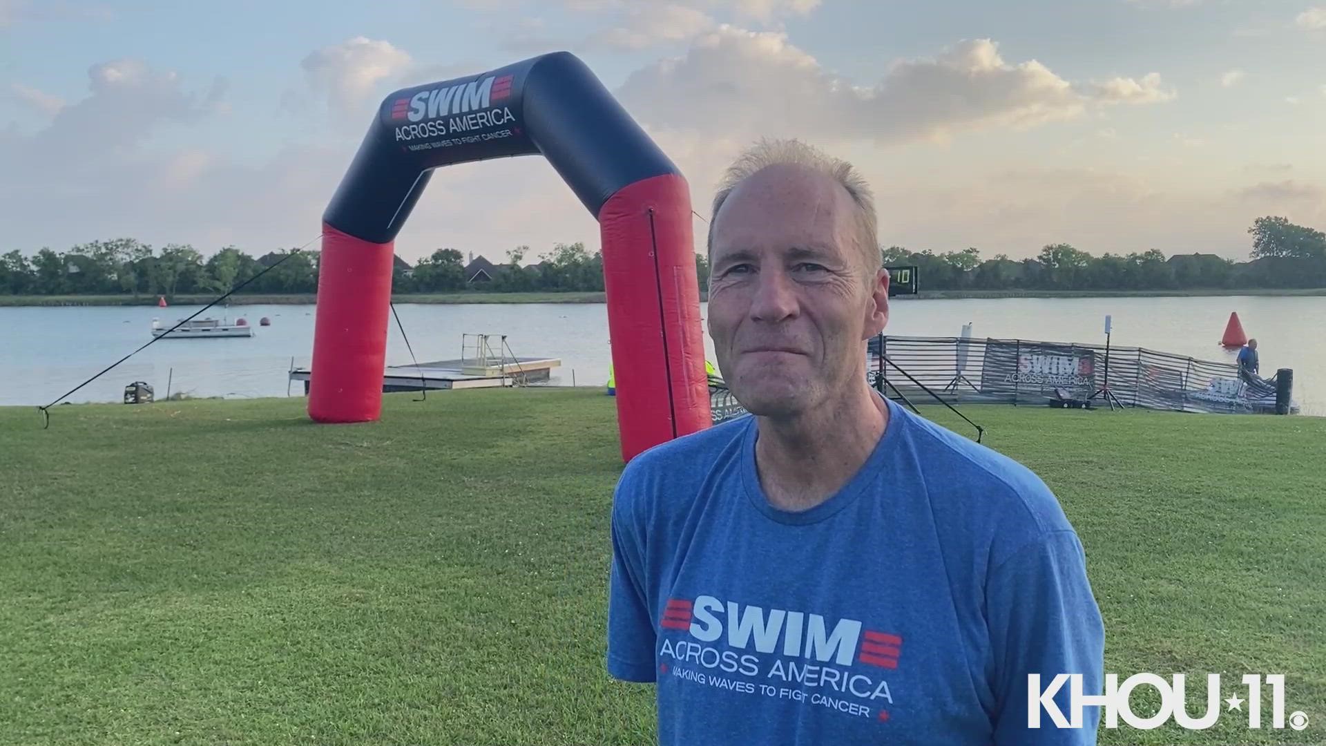 Robert McLaren plans to take part in all 24 of the nonprofit's open water swims.