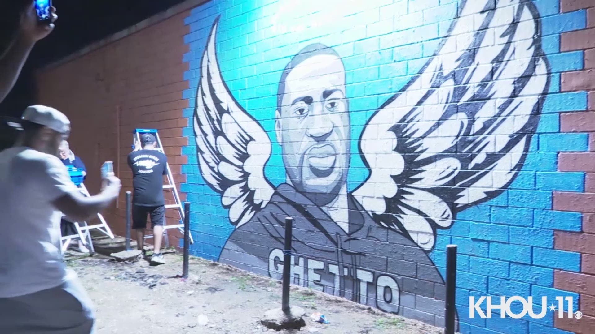 George Floyd is being remembered with a mural in the Third Ward a week after his death in Minneapolis.