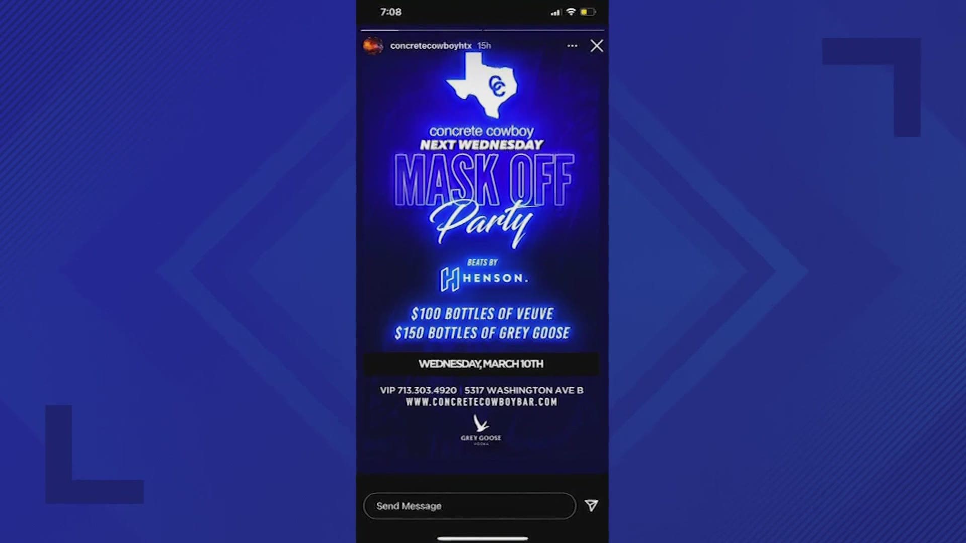 A Houston bar is reportedly planning a "mask off" party to celebrate the end of the statewide mask mandate. Local elected officials are demanding organizers cancel.