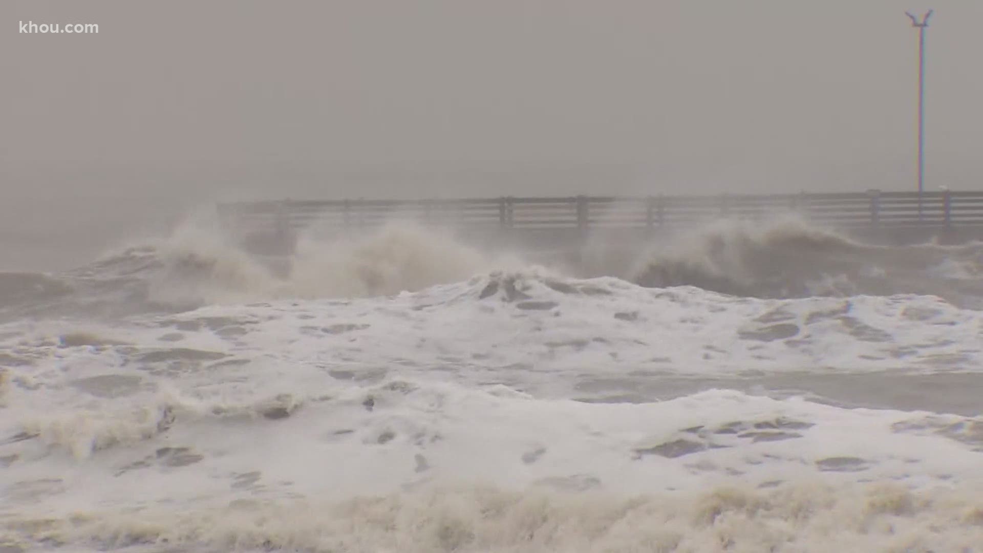 Tropical Storm Beta is already bringing flooding to some parts of Galveston Island ahead of landfall.