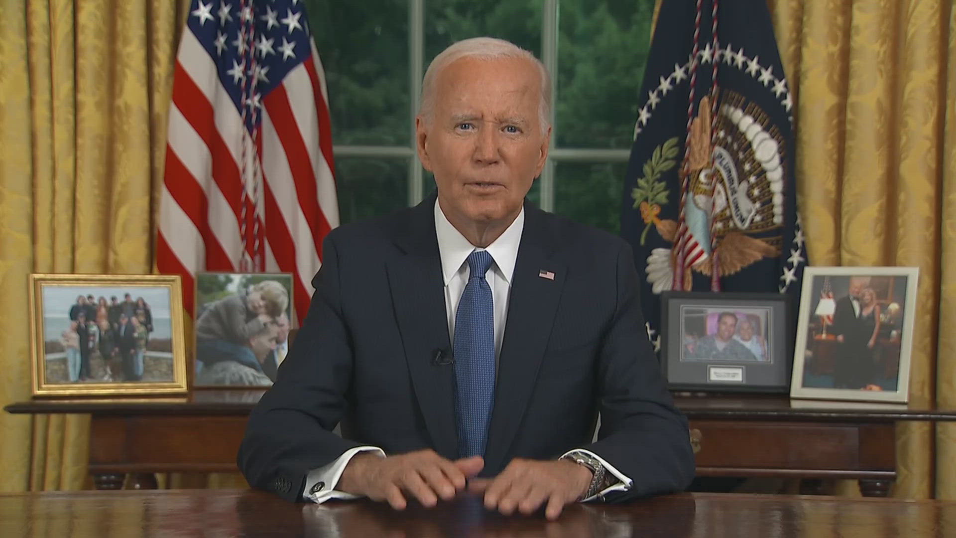 In a primetime address from the Oval Office, President Biden spoke to the country about his decision to end his run for another term. This is his full speech.