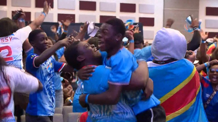 Congolese community in Houston celebrates Congo's historic World Cup goal in 1-1 draw against Portugal