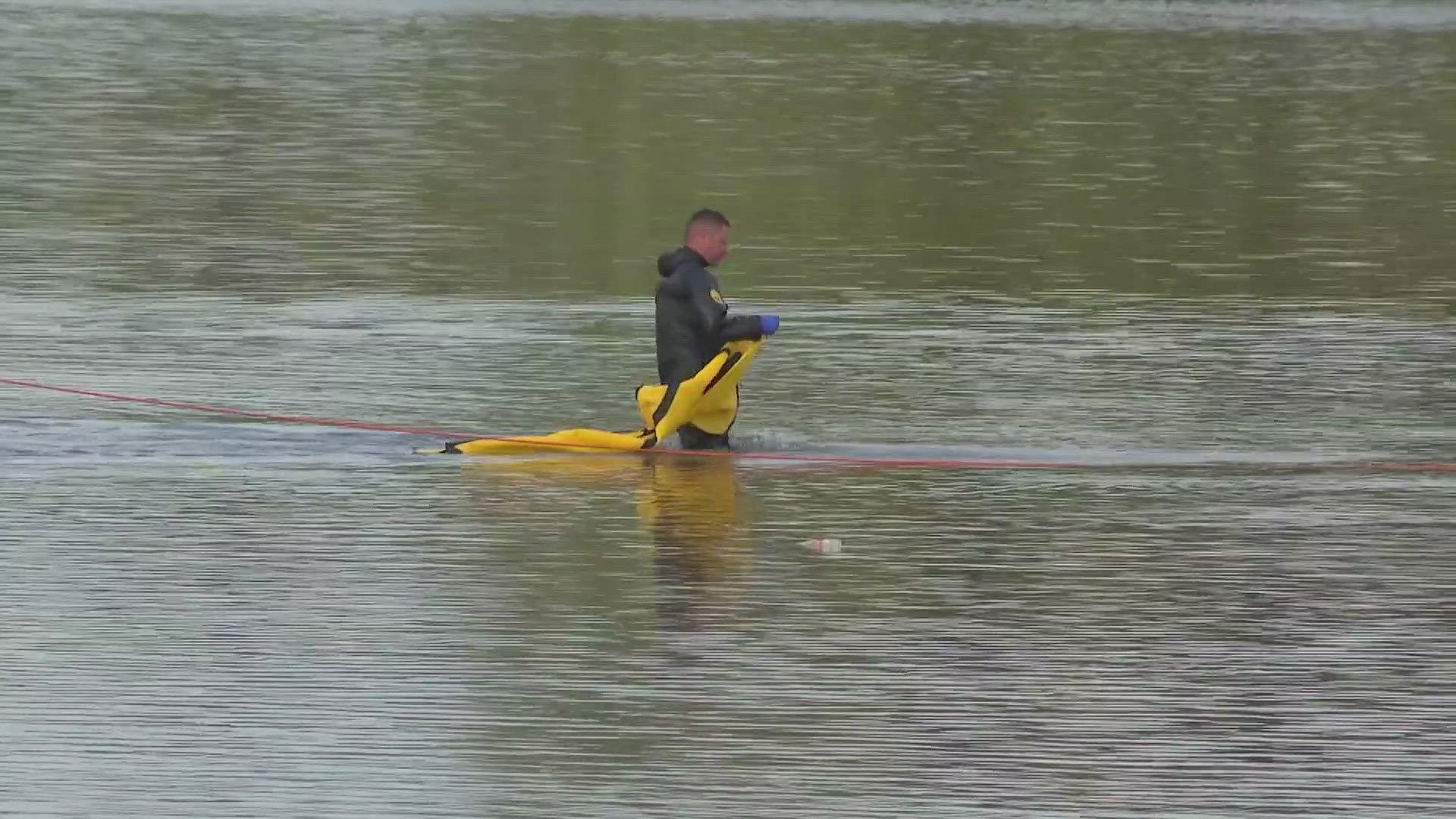 HCSO says the 38-year-old man was trying to rescue his 14-year-old daughter but he went under too during a Father's Day outing on Sunday.