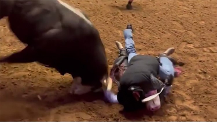 Bull rider saved by dad after getting bucked off has advice for other rodeo cowboys
