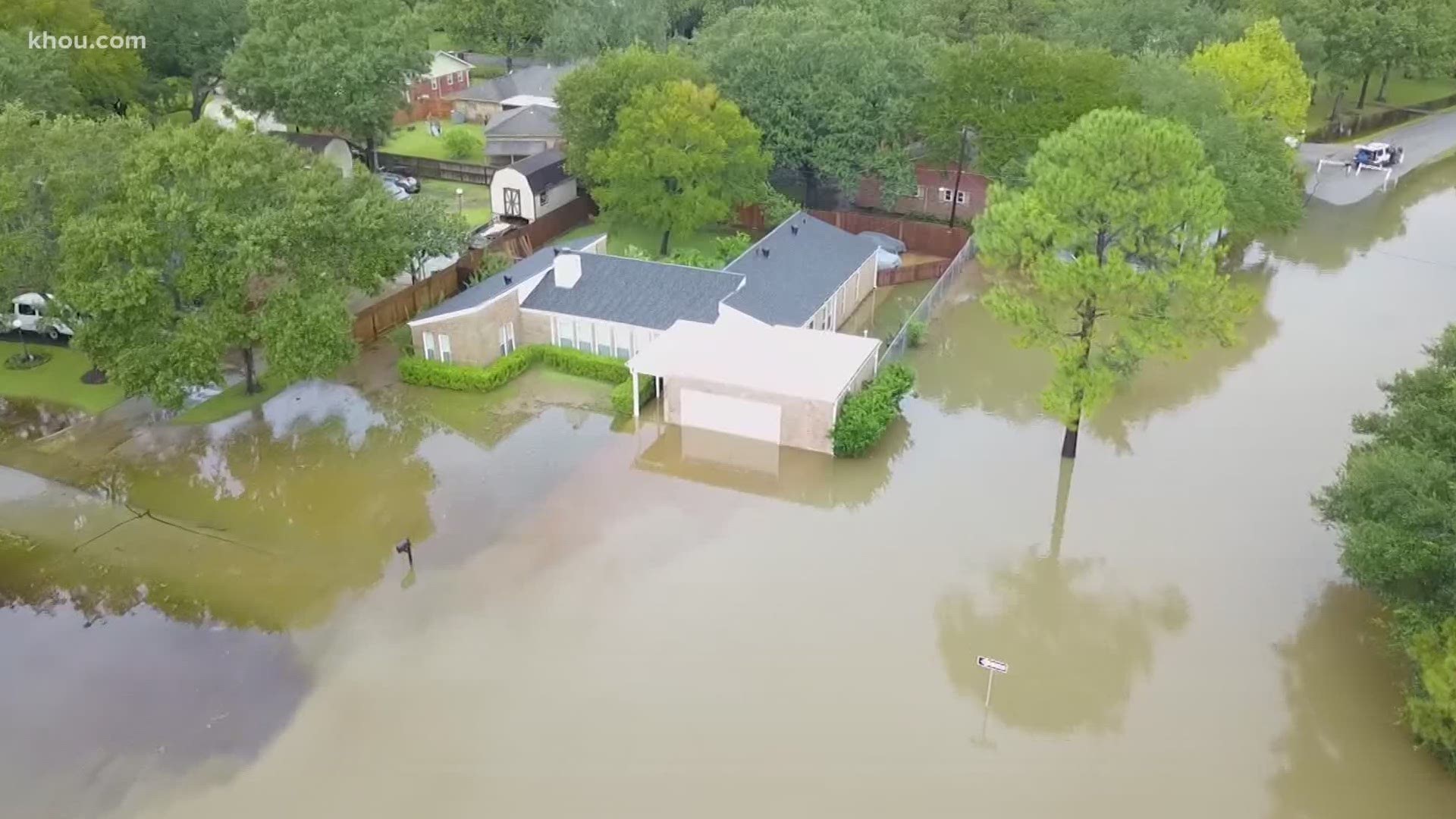 Clear Creek started rising Monday night, and a number of homes took on on water.