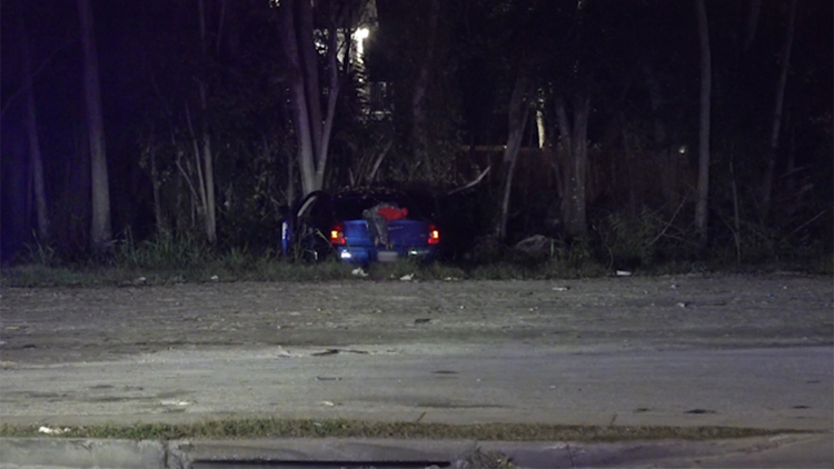 HPD: Woman driving wrong direction near Houston's South Side dies after slamming into tree