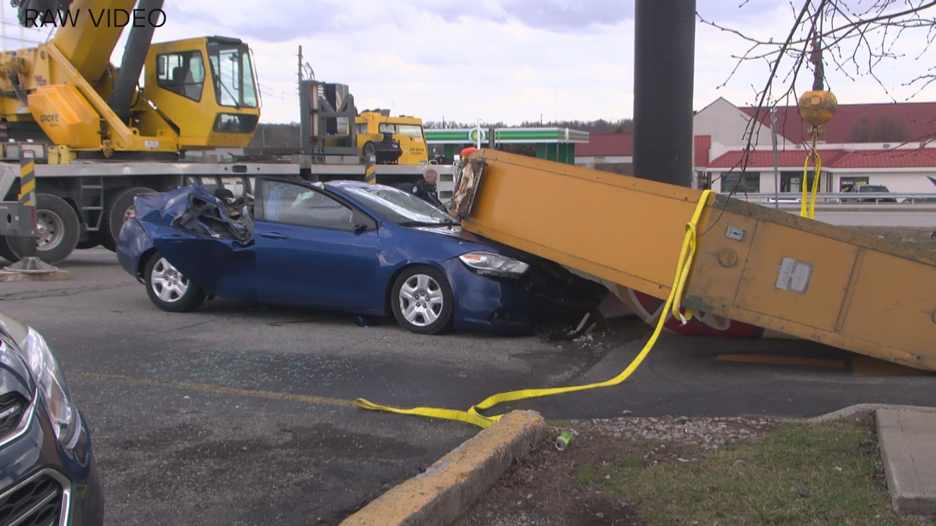 'She was one of a kind': 72-year-old Kentucky woman dead after Denny's sign crushes car