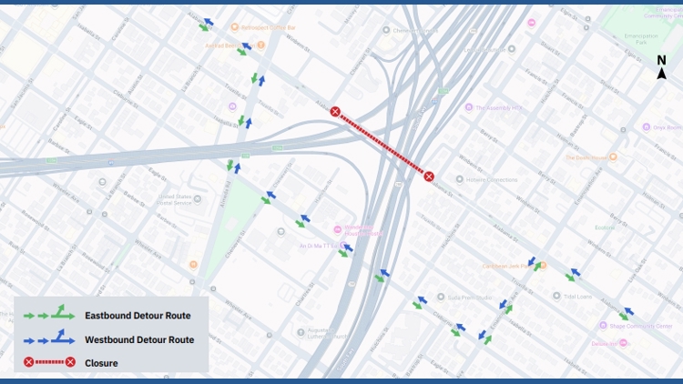 Alabama Street closed from Chenevert to St. Emanuel until February for bridge demolition | See detours