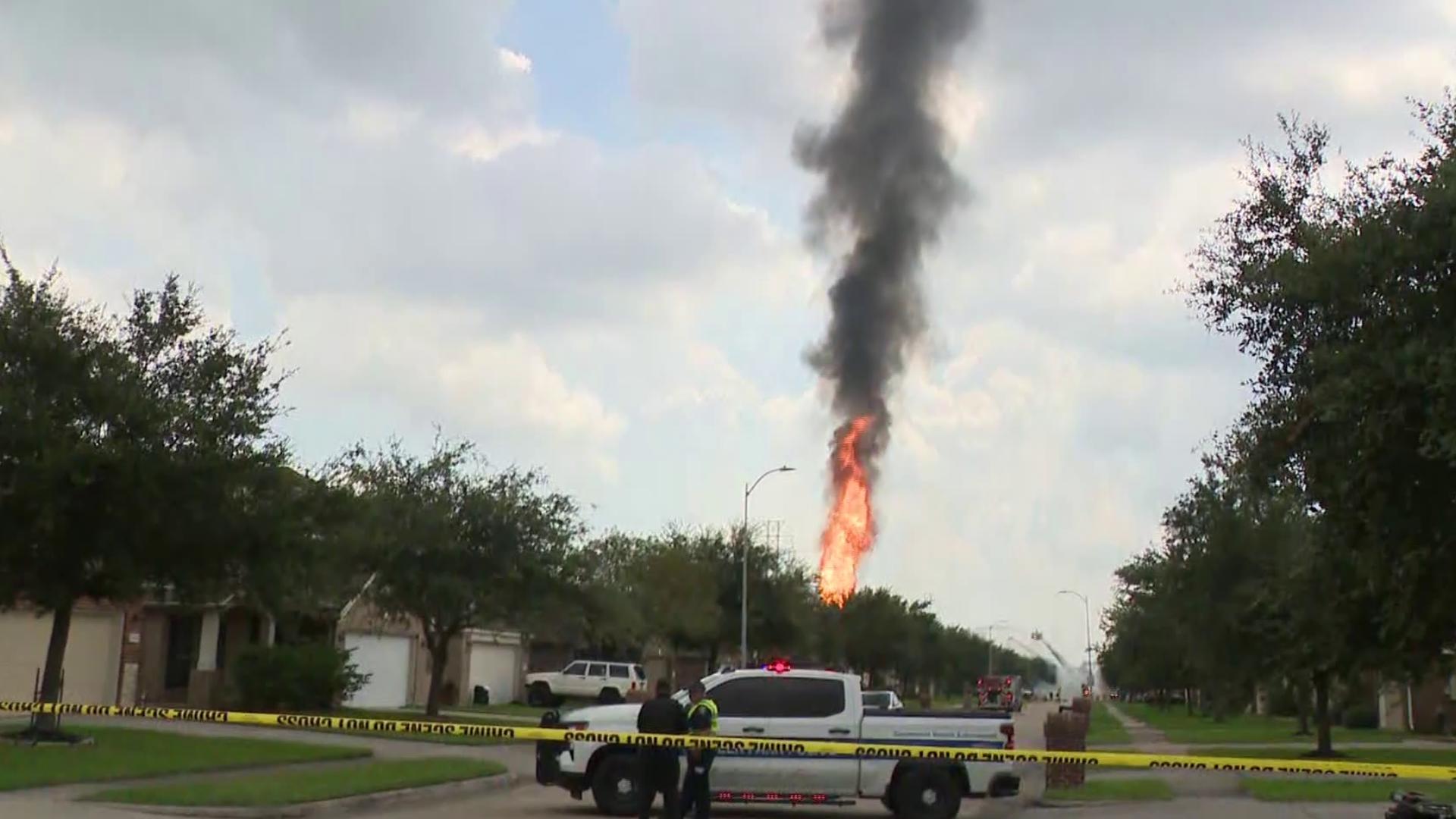 The Brookglen neighborhood in La Porte was advised to evacuate and firefighters were spraying homes to try and protect them. Thousands are without power.