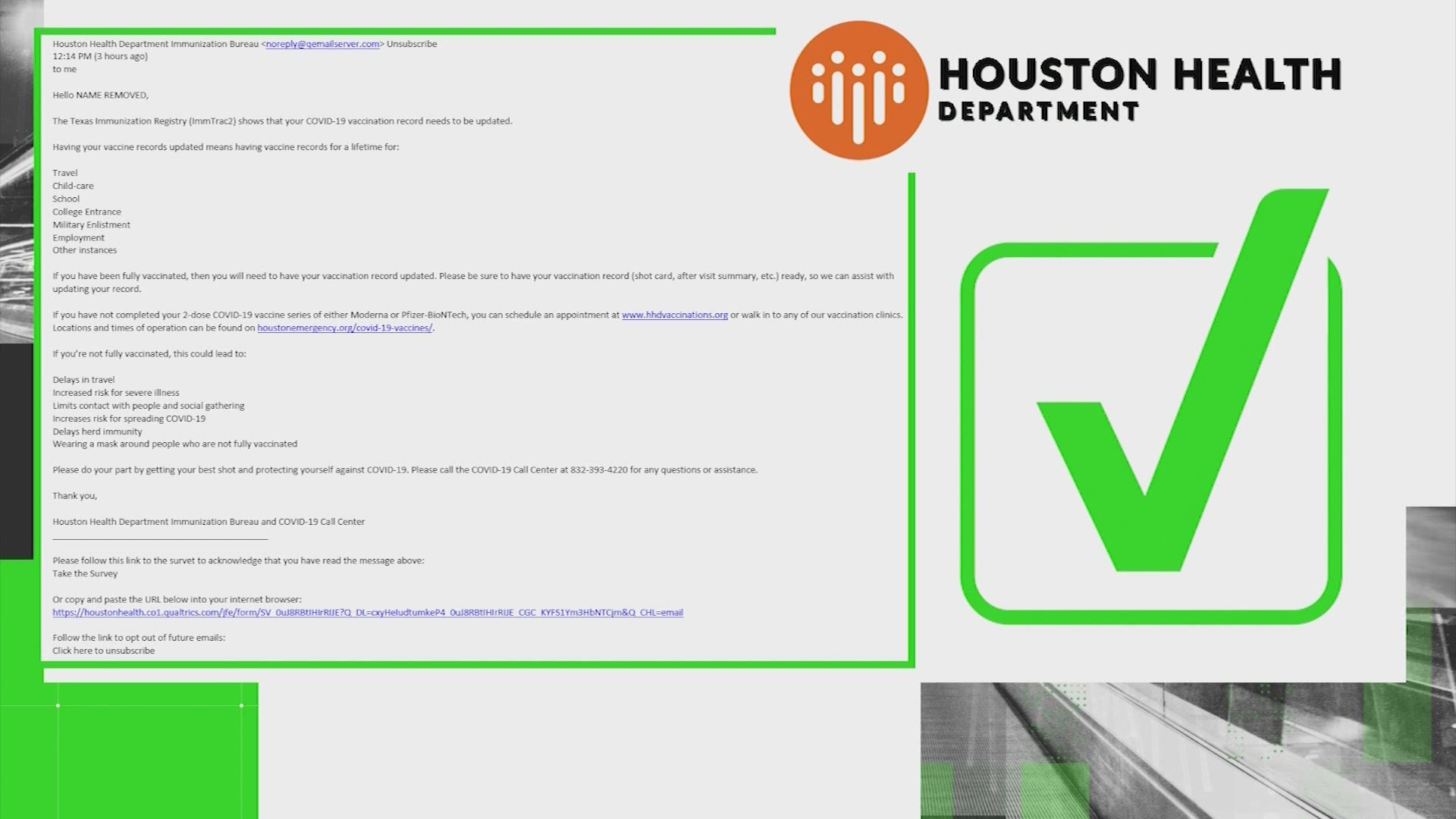 Viewers reached out to our VERIFY team wanting to know if emails they were receiving from the Houston Health Department and U.S. Census Bureau were legit.