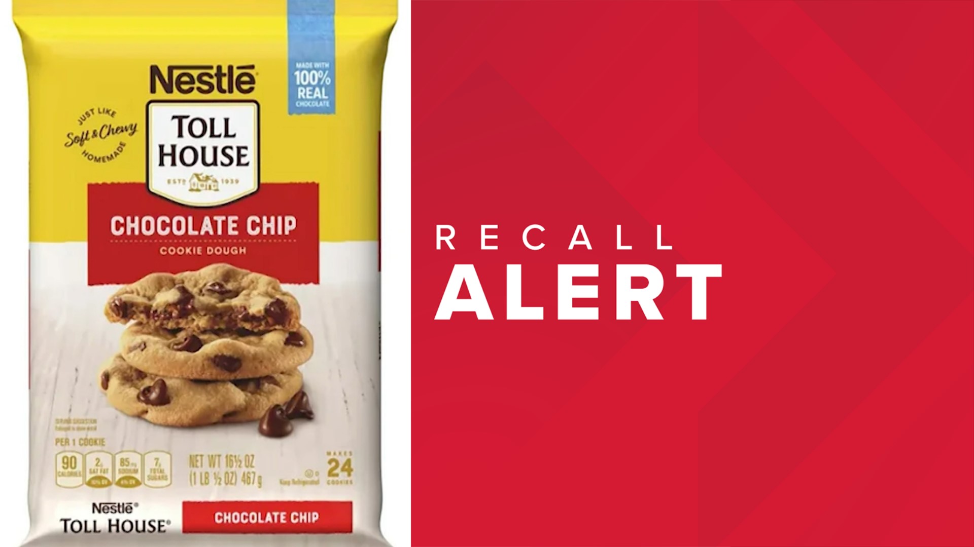 The company said some of its "break and bake" products could contain fragments of wood.