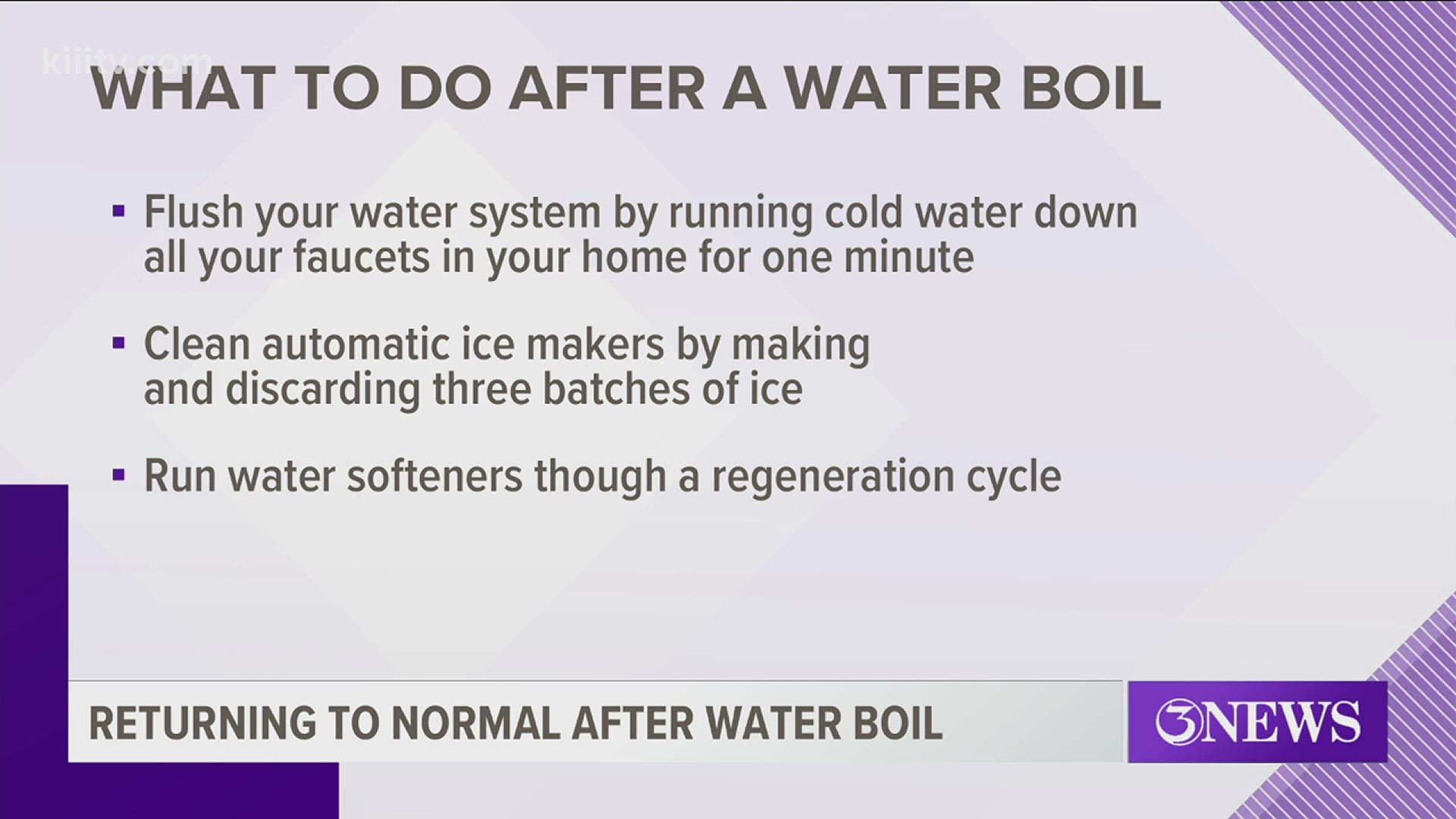 Here are the steps to take after a water boil order.