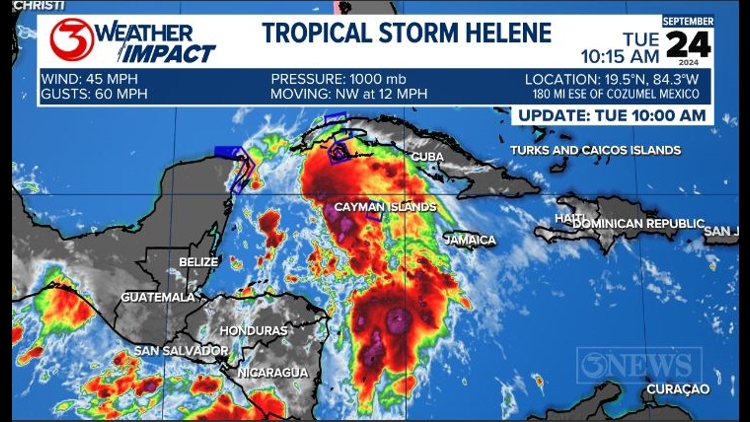 TROPICAL UPDATE: Tropical Storm Helene to strengthen to a major hurricane in the Gulf of Mexico