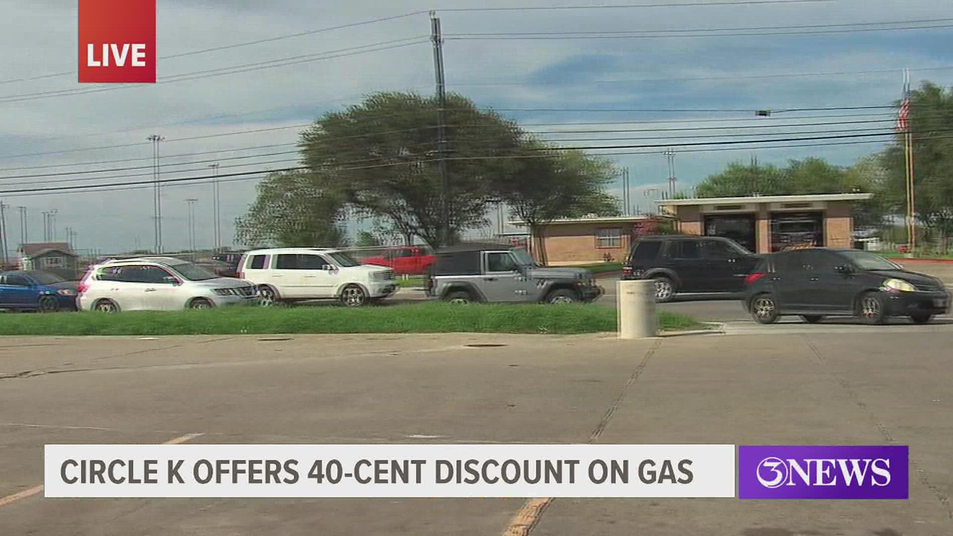 From 4 to 7 p.m., participating Circle K stores across the country will be offering a nice discount on fuel.