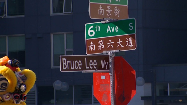 Seattle honors Bruce Lee with new street signs in Chinatown International District