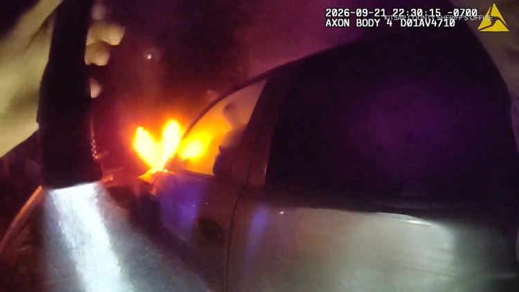 Barefoot civilian helps deputies rescue driver from burning SUV in 111 mph Kitsap pursuit