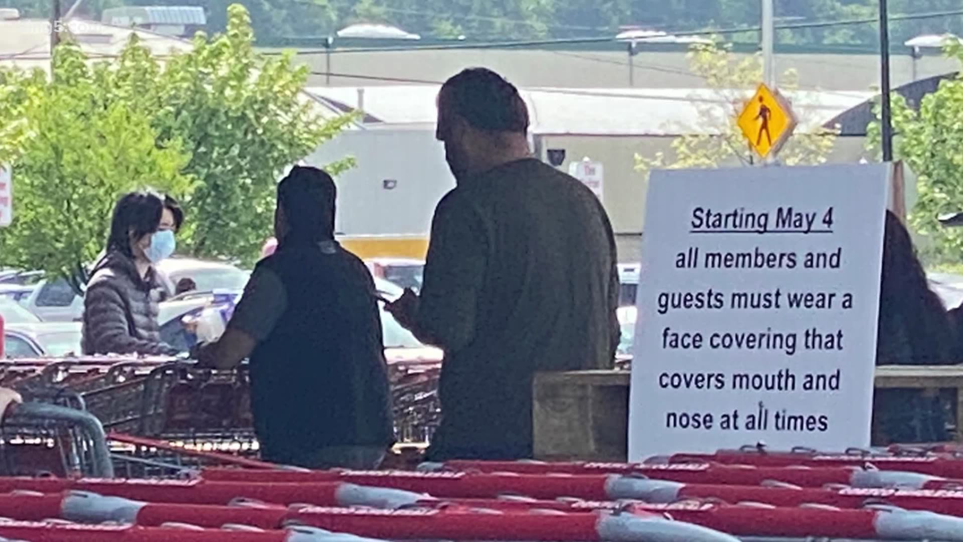 Washington State Department of Health recommends wearing a mask in public places where social distancing is difficult, but now Costco is mandating masks.