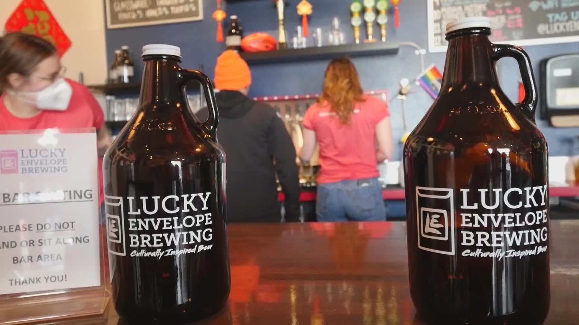 Jake and Mimi visit Seattle's "Lucky Envelope Brewing" to try their new Lunar New Year inspired flavors