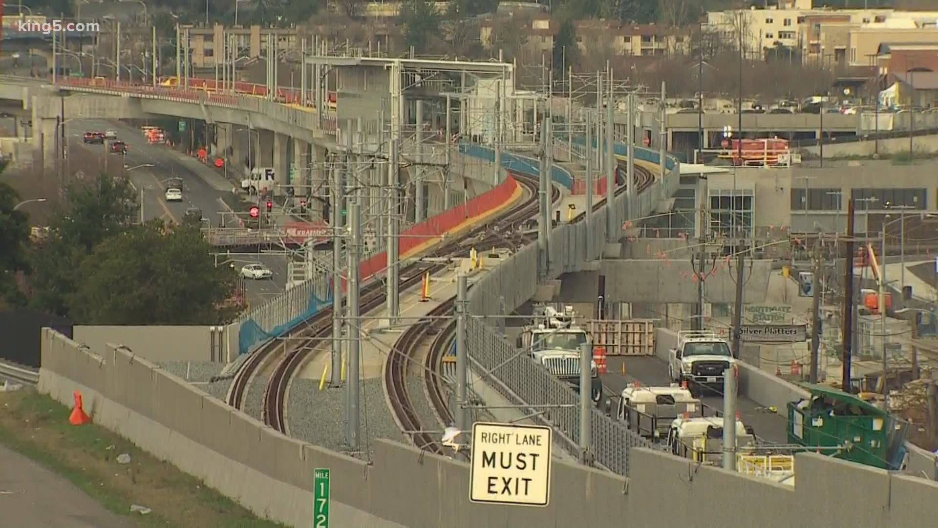 Sound Transit started testing trains for the first time Monday on the new elevated light rail tracks in Northgate. The testing will continue for several months.
