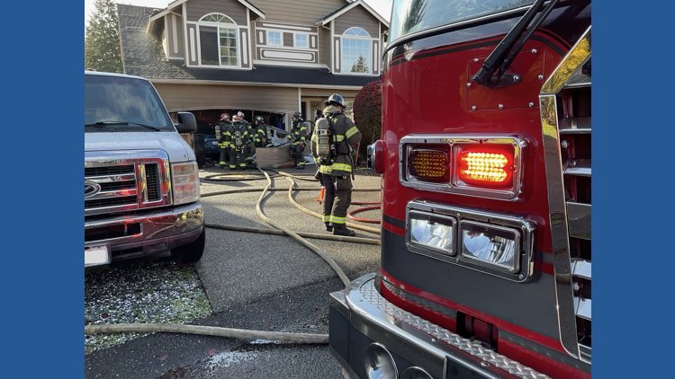 Explosion reported before garage fire in Spanaway