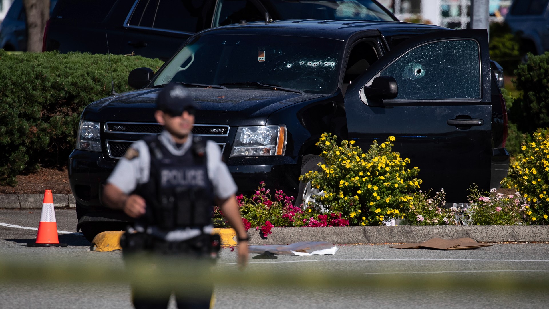 Authorities say a man who targeted homeless people fatally shot two men in a Vancouver, British Columbia, suburb before being shot and killed by police.