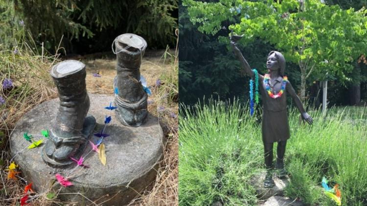 Vandalized statue of Hiroshima bombings survivor to be revitalized in Seattle