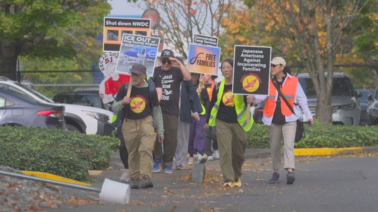 Japanese American WWII internment survivors join 48-mile pilgrimage supporting ICE detainees