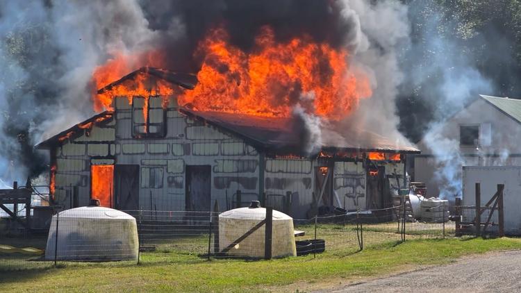 Faulty electrical plug ignites goat barn at Whatcom County organic farm, total loss