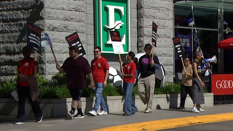 Embassy Suites workers near Lumen Field strike as more World Cup fans head to Seattle