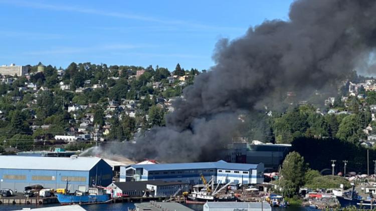 Three-Alarm Warehouse Fire in Ballard Draws Over 100 Firefighters; Area Closed