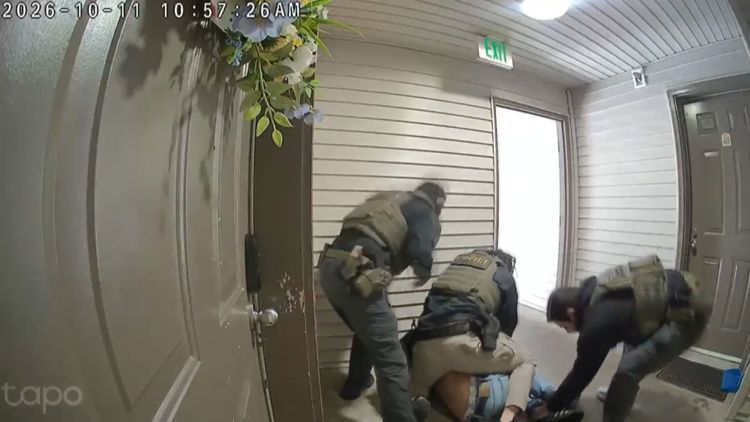 Doorbell camera captures ICE agents tackling Colombian asylum seeker outside Mill Creek apartment