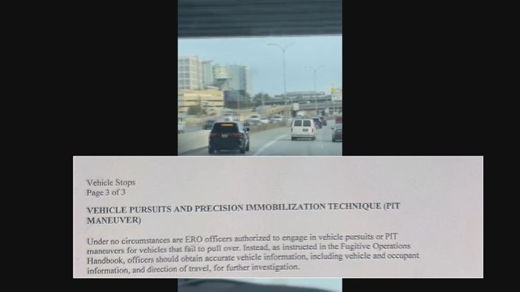 Viral video appears to show suspected ICE vehicles chasing van on I-405