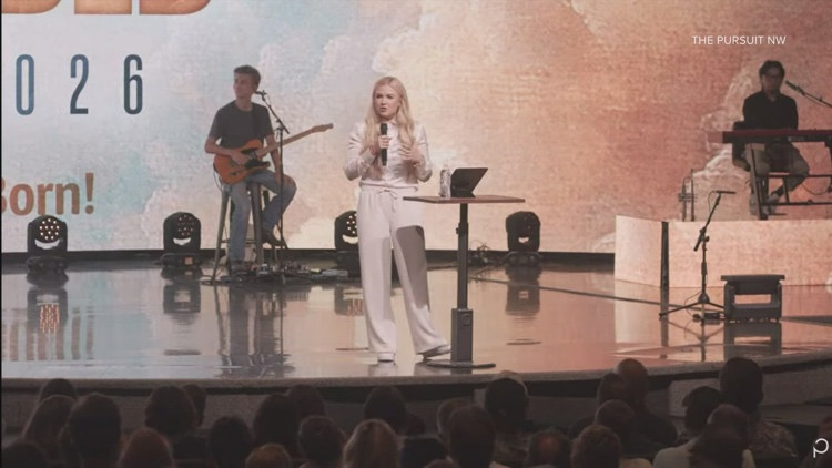 Charlie Kirk's widow draws crowds, protesters to Kirkland church