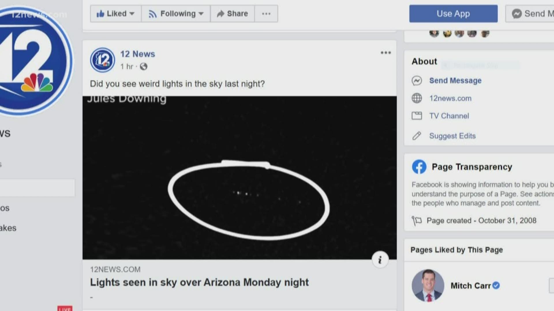 Strange lights were spotted over the West Valley Monday night. Several theories include: light from a SpaceX launch, a meteor shower or maybe aliens!