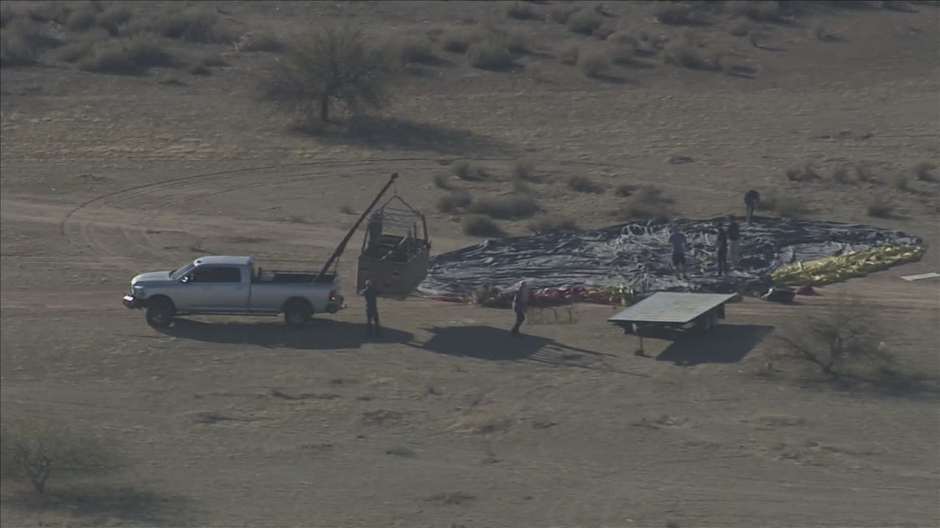 Four people are dead and another person is seriously injured following a hot air balloon crash in Eloy, police said.