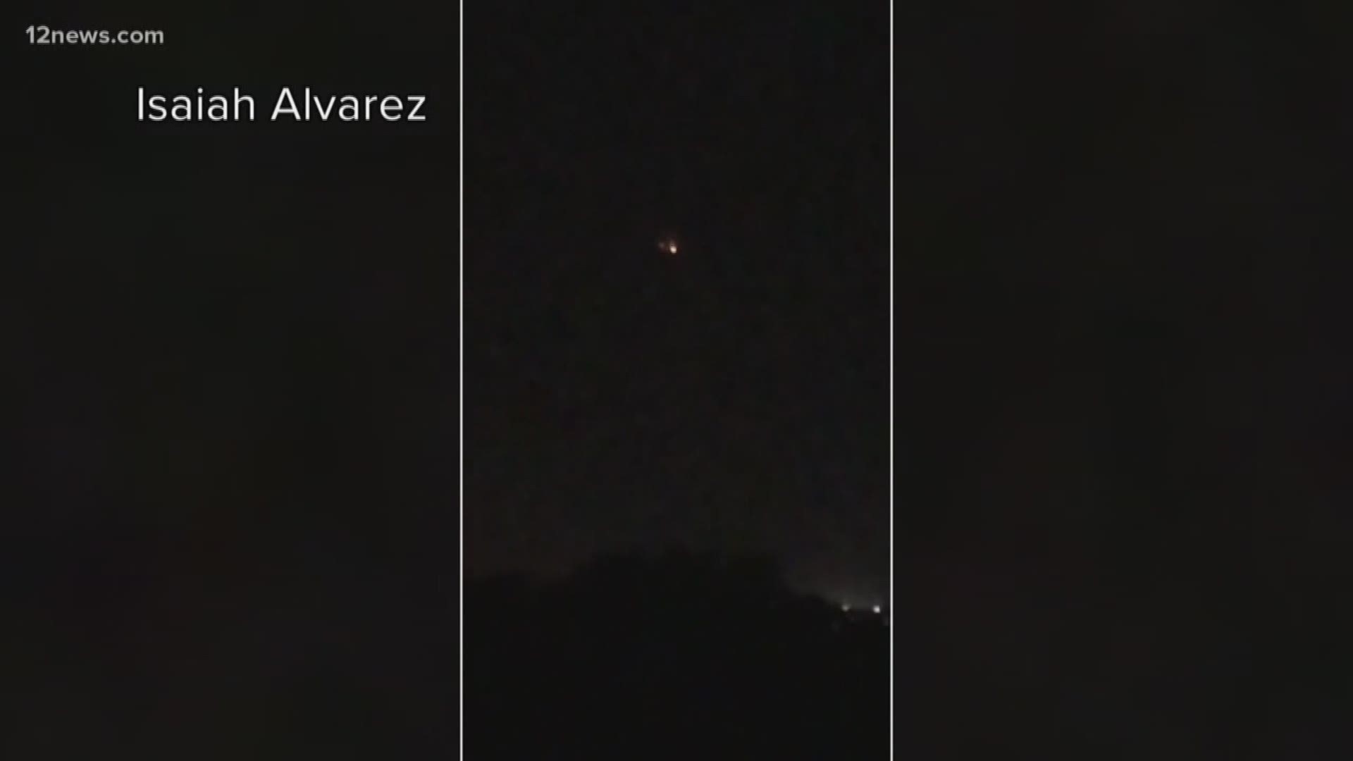 What's that in the Tucson sky? We aren't sure, so it's technically a UFO. One Tuscon resident says he saw the lights above South Tucson around 9:48 pm Tuesday night. Davis-Monthan Air Force Base says they weren't aware of anything going on that could have caused the lights seen in the video.