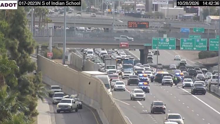Motorcyclist critically injured after crash involving police car on I-17