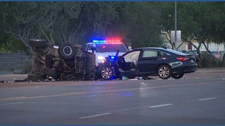 Serious crash leaves 3 people injured, and Buckeye Road closed in southwest Phoenix
