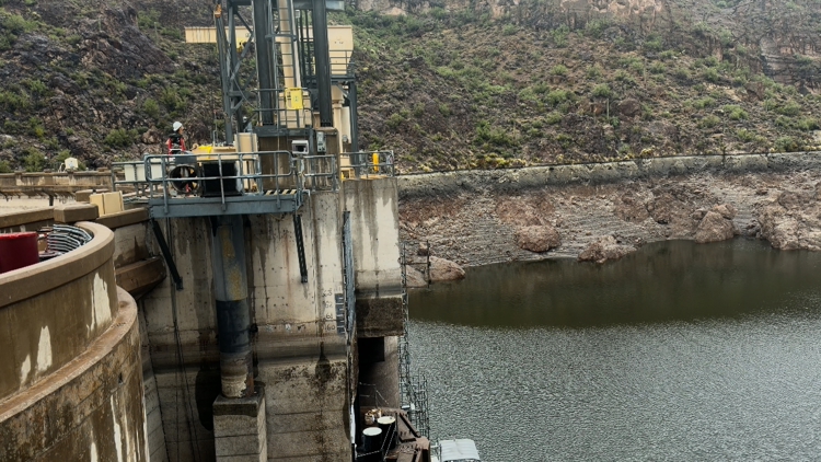 Rare look inside Canyon Lake’s dam maintenance north of Mesa