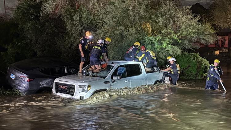 Multiple water rescues happening across the Valley