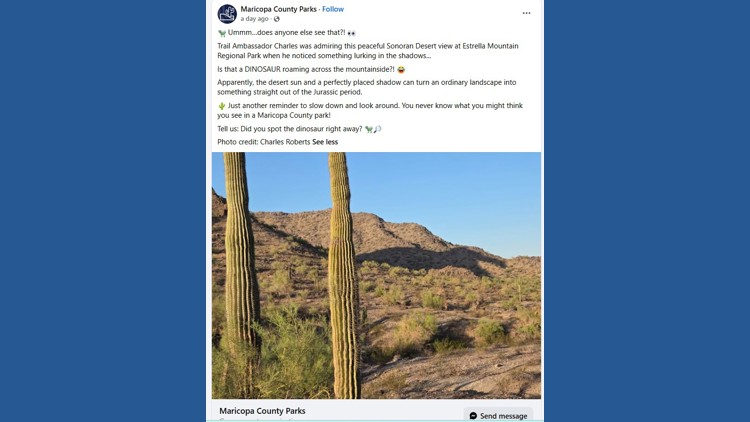 The East Valley has a cougar, but the West Valley has a dinosaur!