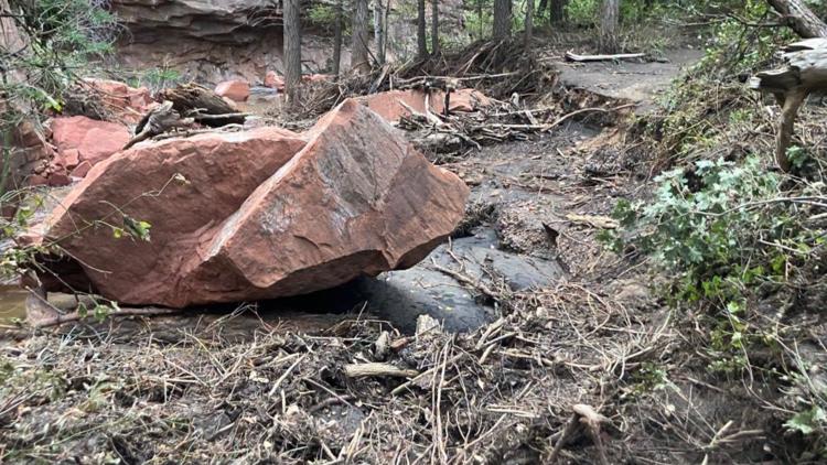 West Fork and trail remain closed after floodwaters bring debris and boulders