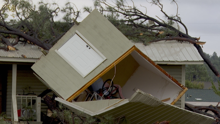 'This doesn't happen in Arizona': Massive clean-up effort underway after suspected tornado strikes Heber-Overgaard