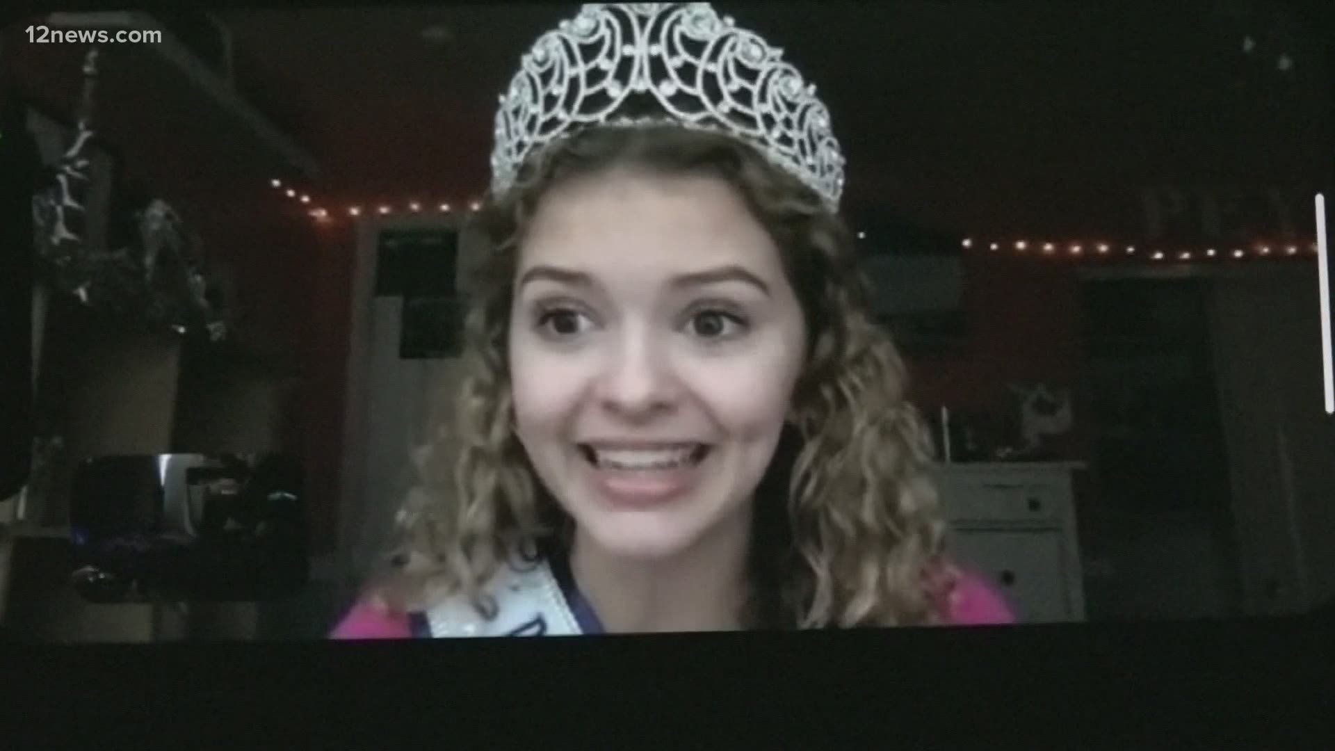 Wearing her brand-new crown, Peyton Stuewe reflects on her recent accomplishment of winning the National All-American Miss Jr. Teen title.